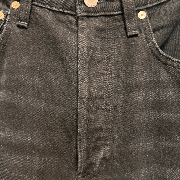 Aritzia Denim Forum The Bonet High Rise Loose Jean Button Fly Distressed Size 27 - Picture 5 of 15